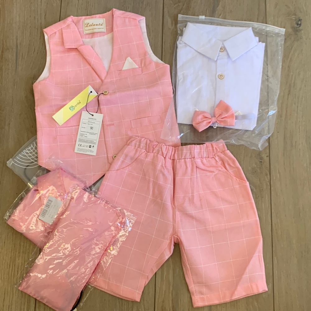 NWT Boys 3Y pink suit